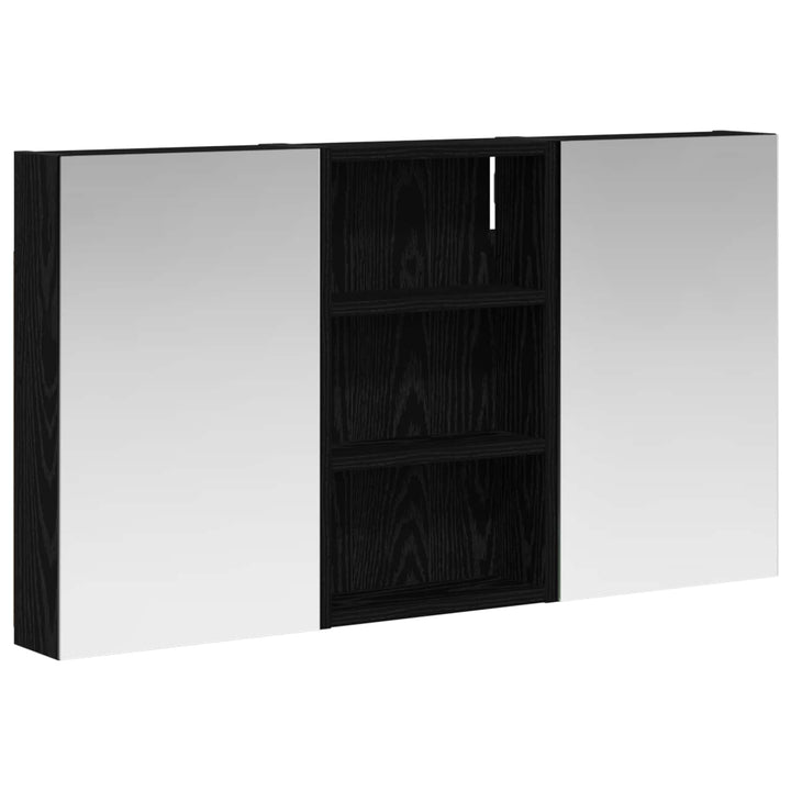 Badeværelsesskabsæt 3 stk. 90 x 10,5 x 50 cm Konstrueret træ