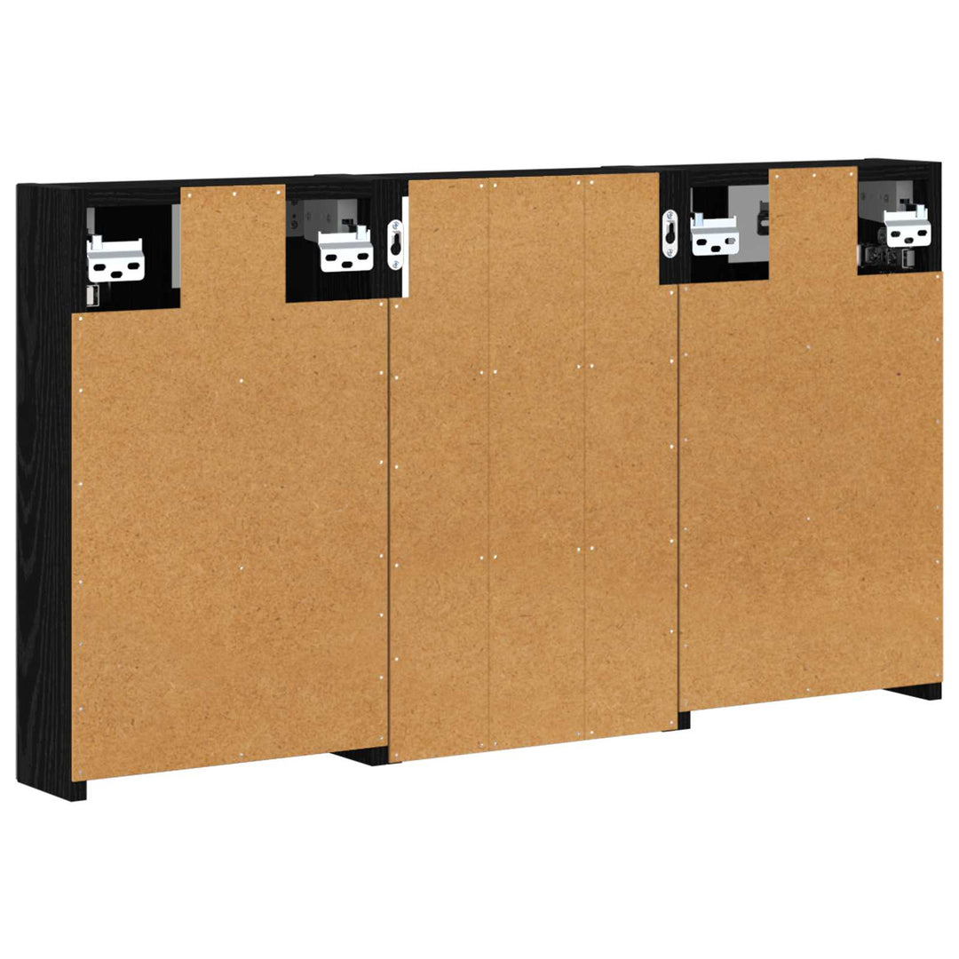 Badeværelsesskabsæt 3 stk. 90 x 10,5 x 50 cm Konstrueret træ