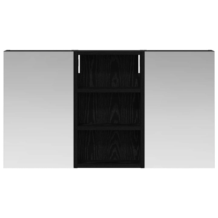 Badeværelsesskabsæt 3 stk. 90 x 10,5 x 50 cm Konstrueret træ