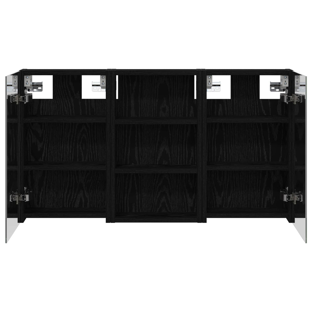 Badeværelsesskabsæt 3 stk. 90 x 10,5 x 50 cm Konstrueret træ
