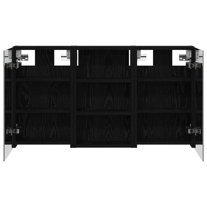 Badeværelsesskabsæt 3 stk. 90 x 10,5 x 50 cm Konstrueret træ