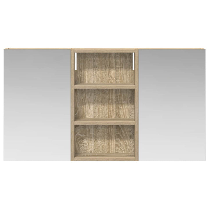 Badeværelsesskabsæt 3 pcs 90 x 10,5 x 50 cm Konstrueret træ