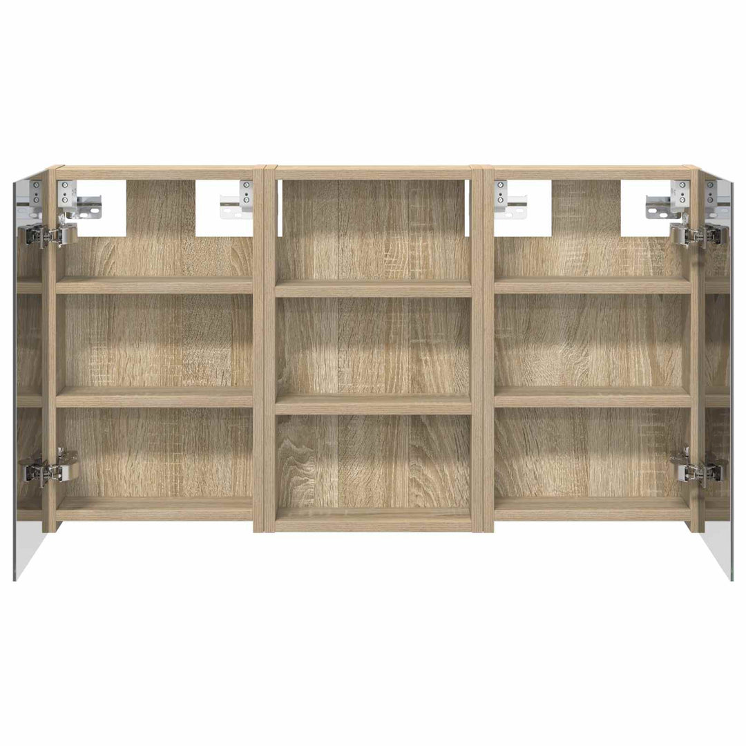 Badeværelsesskabsæt 3 pcs 90 x 10,5 x 50 cm Konstrueret træ