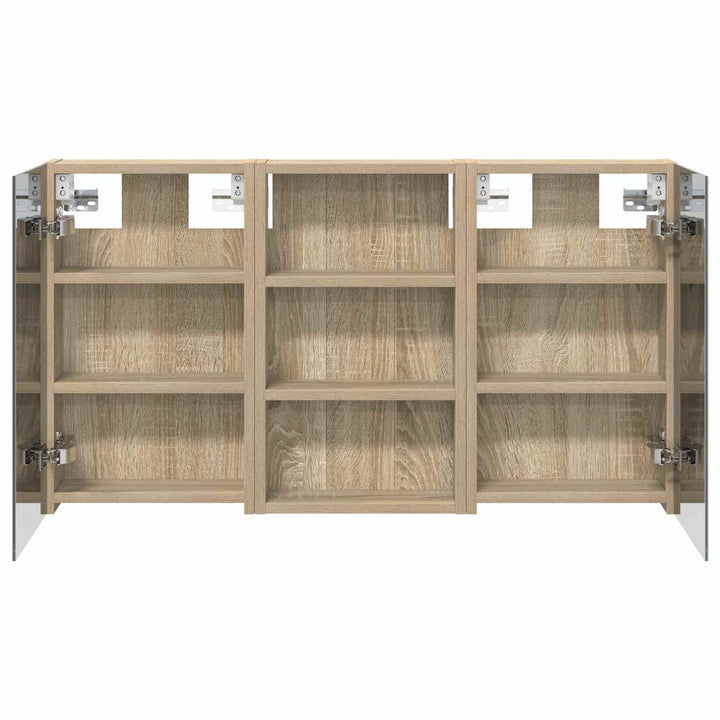 Badeværelsesskabsæt 3 pcs 90 x 10,5 x 50 cm Konstrueret træ