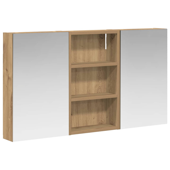Badeværelsesskabsæt 3 pcs 90 x 10,5 x 50 cm Konstrueret træ