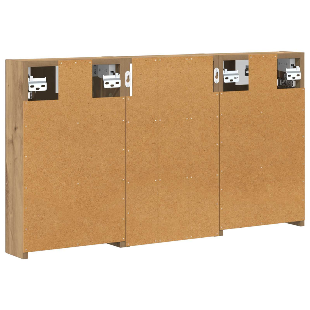 Badeværelsesskabsæt 3 pcs 90 x 10,5 x 50 cm Konstrueret træ