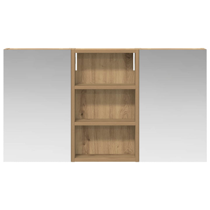 Badeværelsesskabsæt 3 pcs 90 x 10,5 x 50 cm Konstrueret træ
