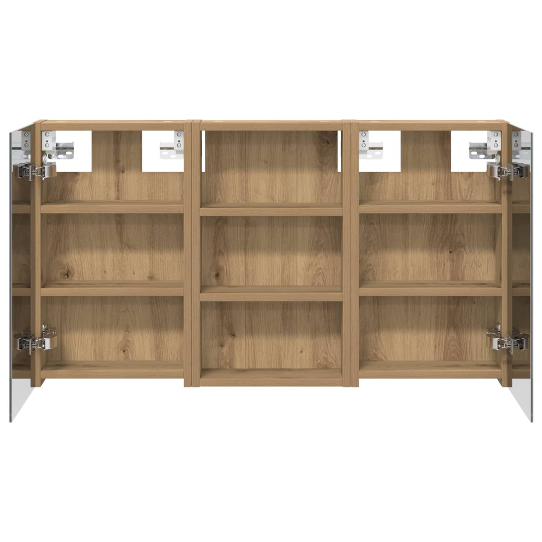 Badeværelsesskabsæt 3 pcs 90 x 10,5 x 50 cm Konstrueret træ