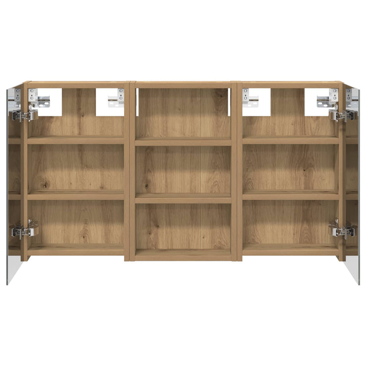 Badeværelsesskabsæt 3 pcs 90 x 10,5 x 50 cm Konstrueret træ