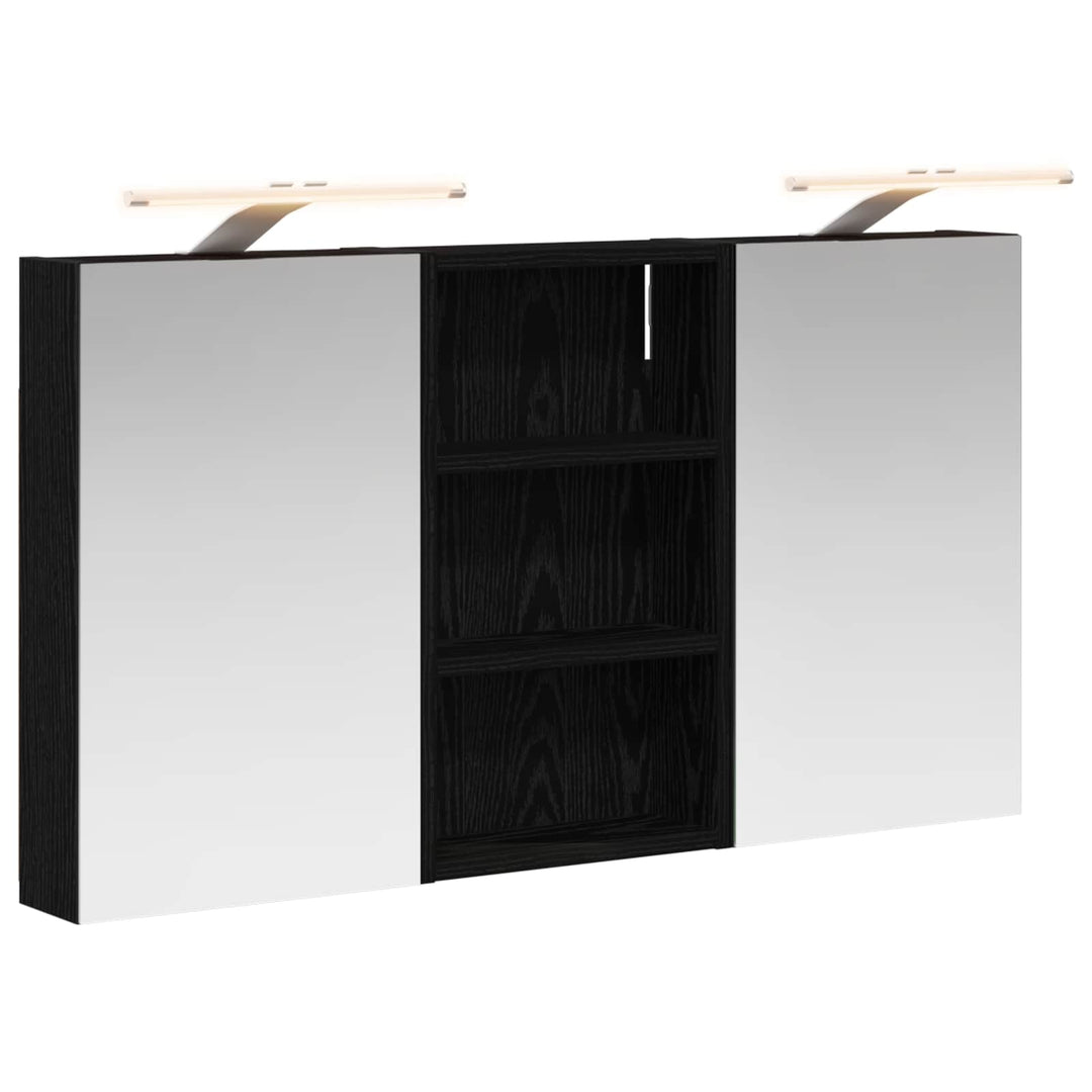 Badeværelsesskabsæt 3 stk. 90 x 10,5 x 50 cm Konstrueret træ