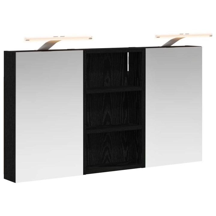 Badeværelsesskabsæt 3 stk. 90 x 10,5 x 50 cm Konstrueret træ