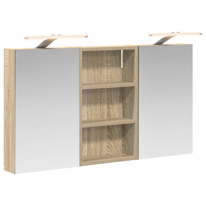 Badeværelsesskabsæt 3 pcs 90 x 10,5 x 50 cm Konstrueret træ