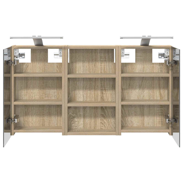 Badeværelsesskabsæt 3 pcs 90 x 10,5 x 50 cm Konstrueret træ