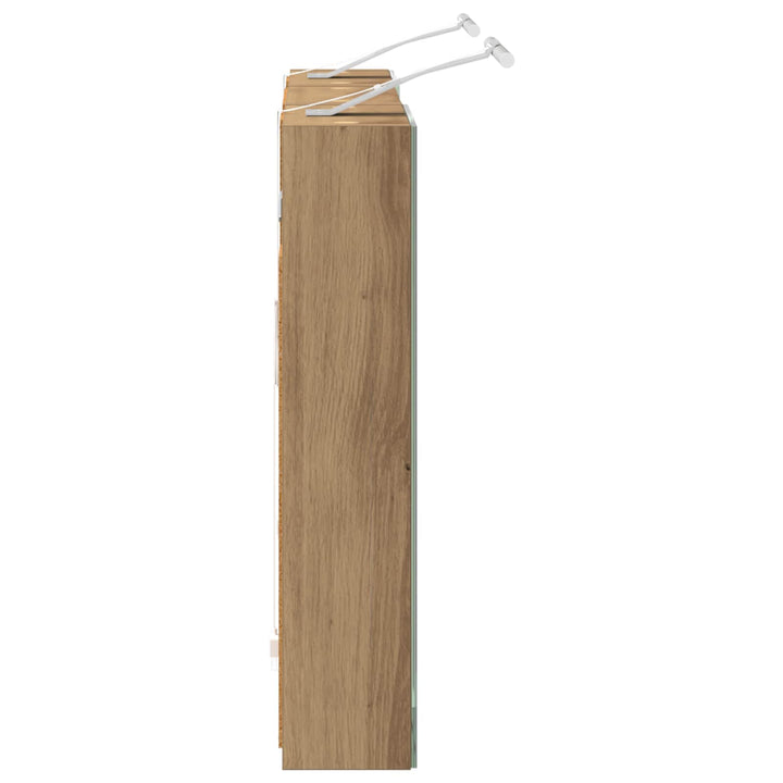 Badeværelsesskabsæt 3 stk. 90 x 10,5 x 50 cm Konstrueret træ
