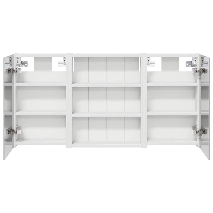 Badeværelsesskabsæt 3 pcs 100 x 10,5 x 50 cm Konstrueret træ