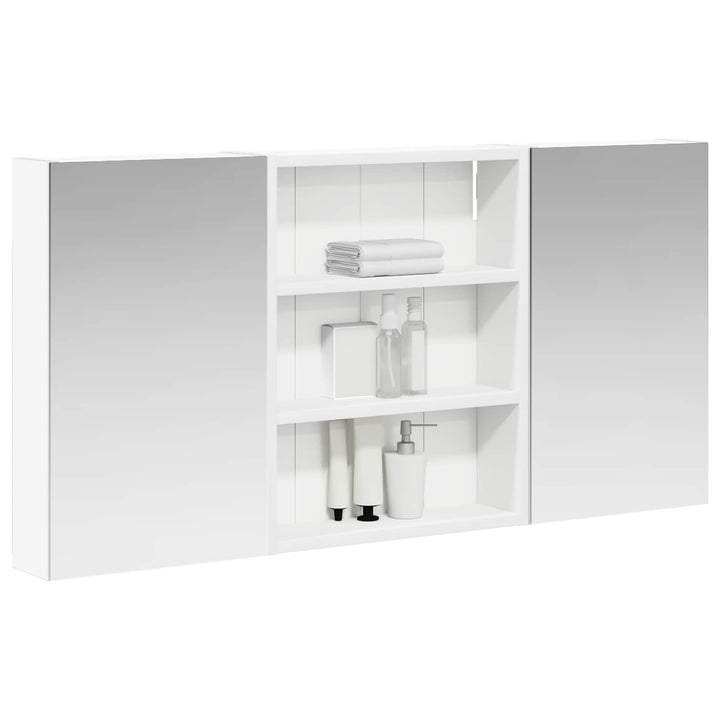 Badeværelsesskabsæt 3 pcs 100 x 10,5 x 50 cm Konstrueret træ