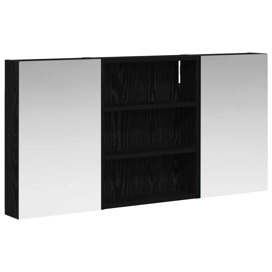 Badeværelsesskabsæt 3 stk. 100 x 10,5 x 50 cm Konstrueret træ