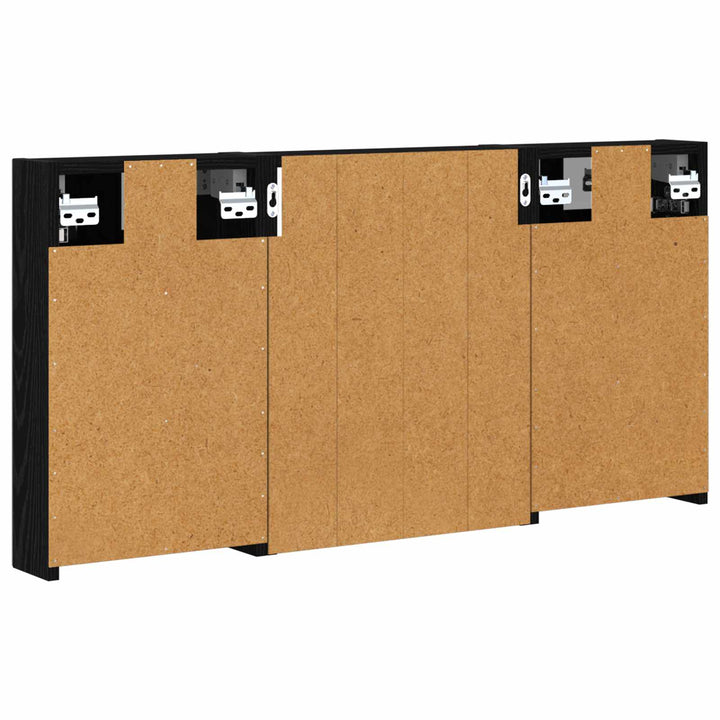 Badeværelsesskabsæt 3 stk. 100 x 10,5 x 50 cm Konstrueret træ