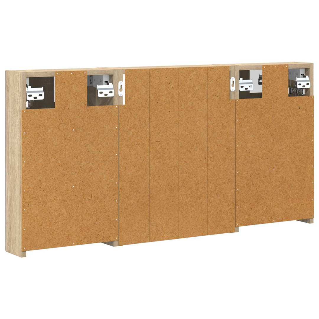Badeværelsesskabsæt 3 pcs 100 x 10,5 x 50 cm Konstrueret træ