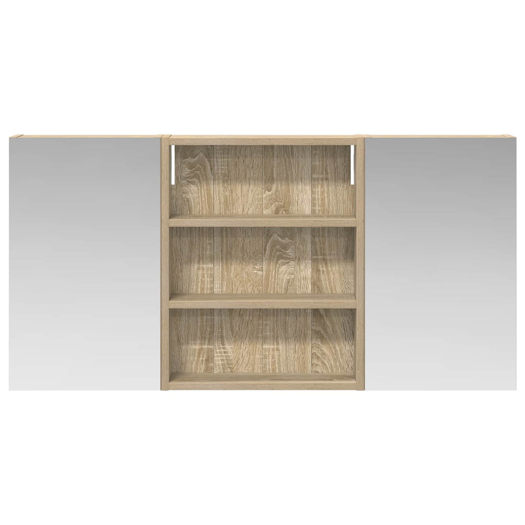 Badeværelsesskabsæt 3 pcs 100 x 10,5 x 50 cm Konstrueret træ