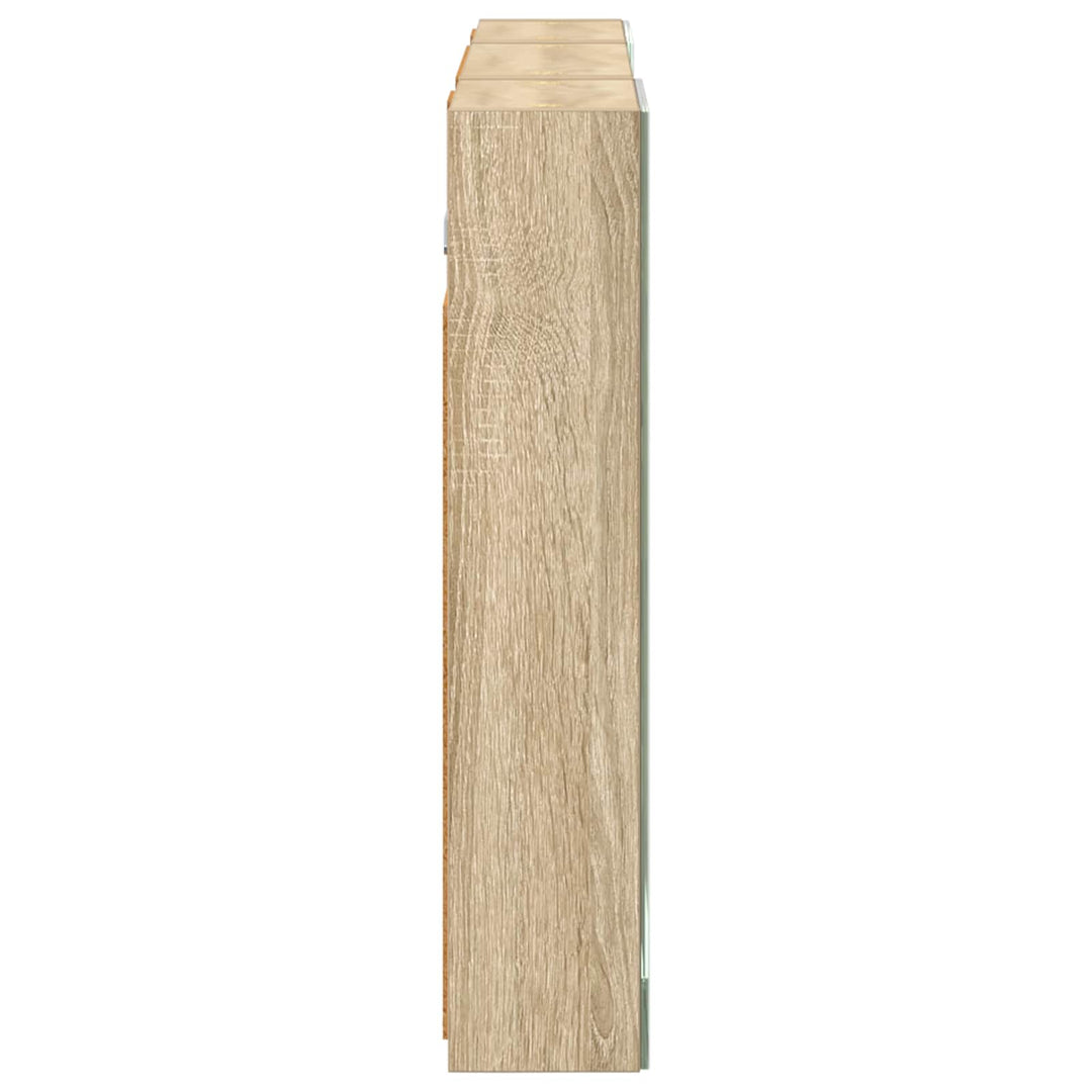 Badeværelsesskabsæt 3 pcs 100 x 10,5 x 50 cm Konstrueret træ