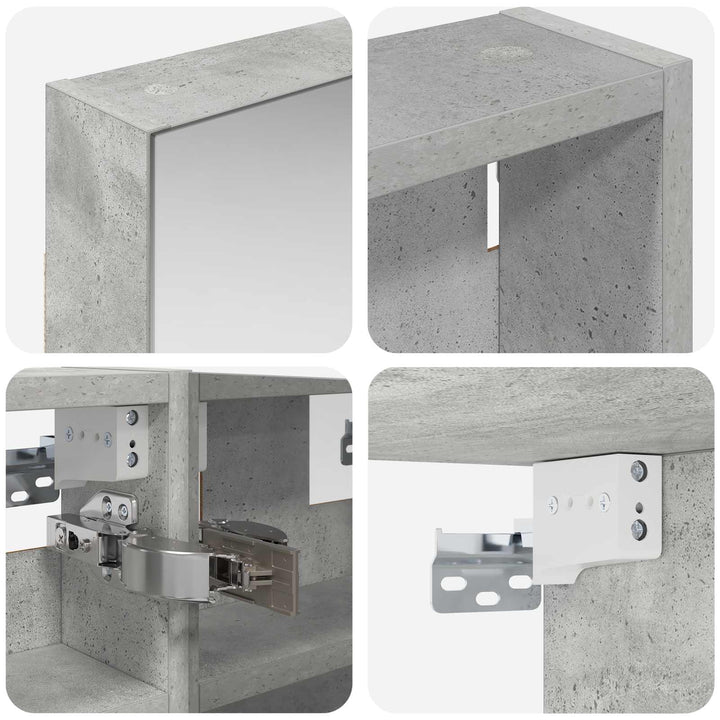 Badeværelsesskabsæt 3 pcs 100 x 10,5 x 50 cm Konstrueret træ