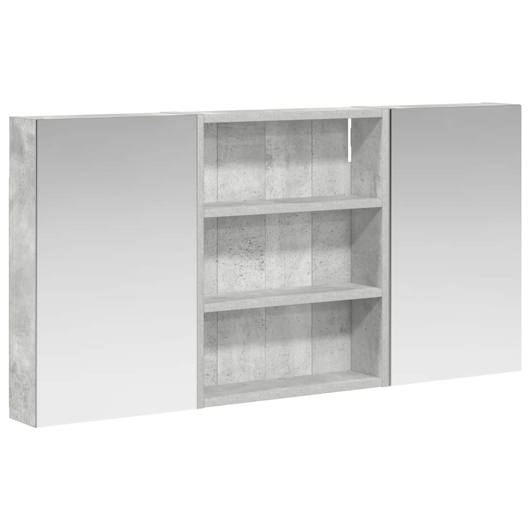 Badeværelsesskabsæt 3 pcs 100 x 10,5 x 50 cm Konstrueret træ