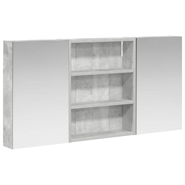 Badeværelsesskabsæt 3 pcs 100 x 10,5 x 50 cm Konstrueret træ