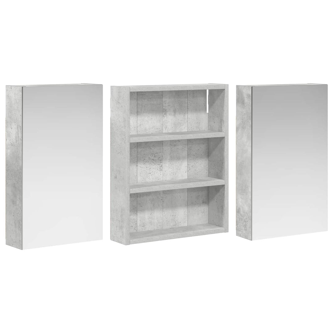 Badeværelsesskabsæt 3 pcs 100 x 10,5 x 50 cm Konstrueret træ