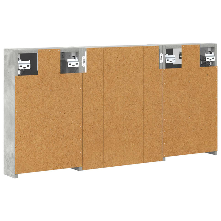 Badeværelsesskabsæt 3 pcs 100 x 10,5 x 50 cm Konstrueret træ
