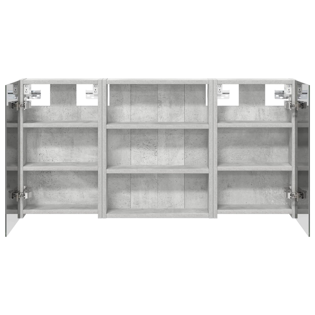 Badeværelsesskabsæt 3 pcs 100 x 10,5 x 50 cm Konstrueret træ