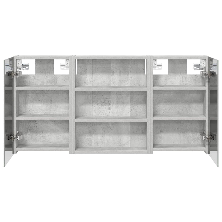 Badeværelsesskabsæt 3 pcs 100 x 10,5 x 50 cm Konstrueret træ