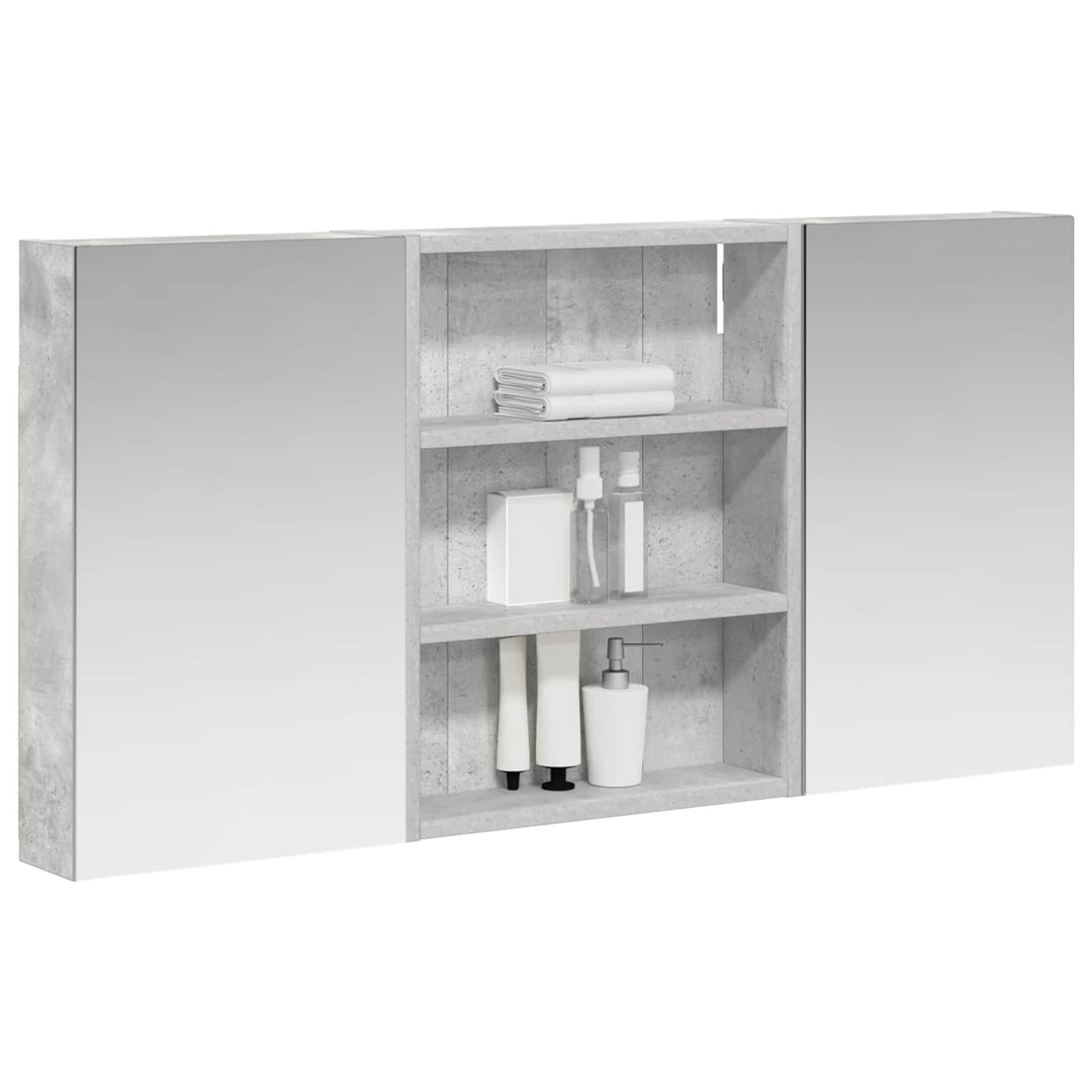 Badeværelsesskabsæt 3 pcs 100 x 10,5 x 50 cm Konstrueret træ