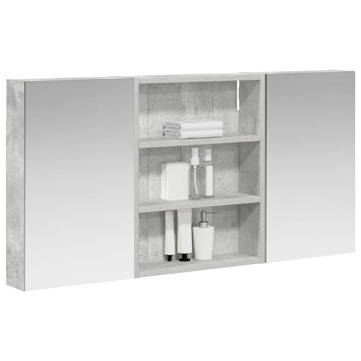 Badeværelsesskabsæt 3 pcs 100 x 10,5 x 50 cm Konstrueret træ