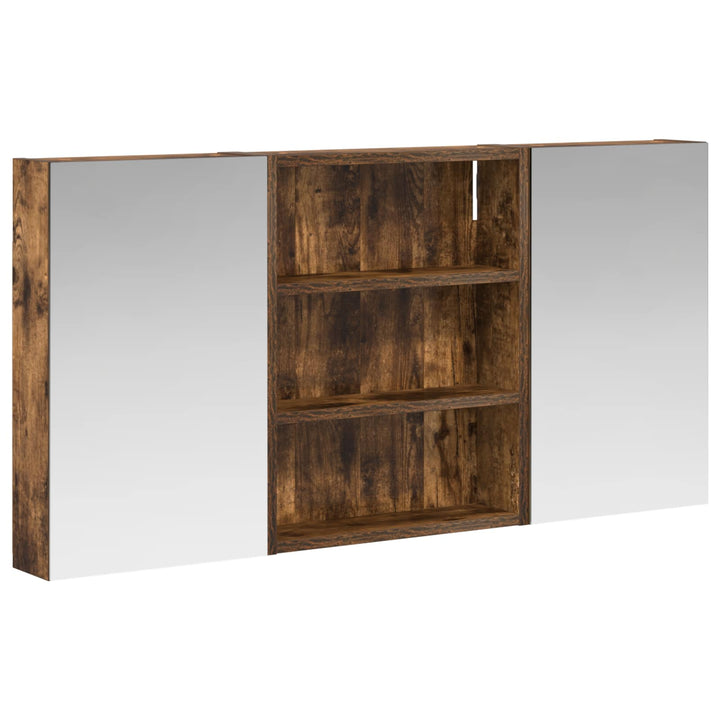 Badeværelsesskabsæt 3 pcs 100 x 10,5 x 50 cm Konstrueret træ