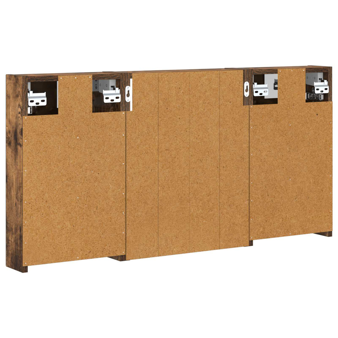 Badeværelsesskabsæt 3 pcs 100 x 10,5 x 50 cm Konstrueret træ