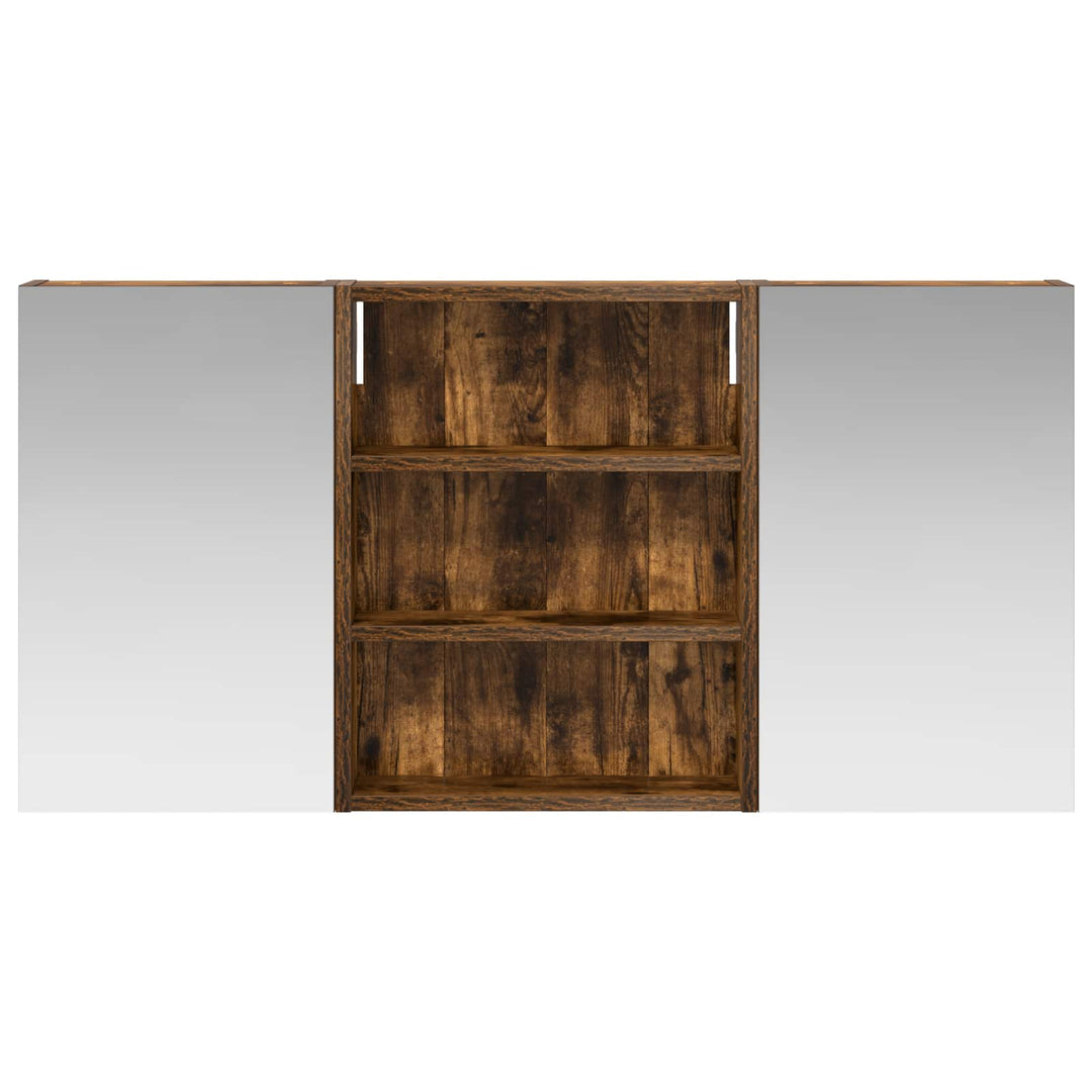 Badeværelsesskabsæt 3 pcs 100 x 10,5 x 50 cm Konstrueret træ