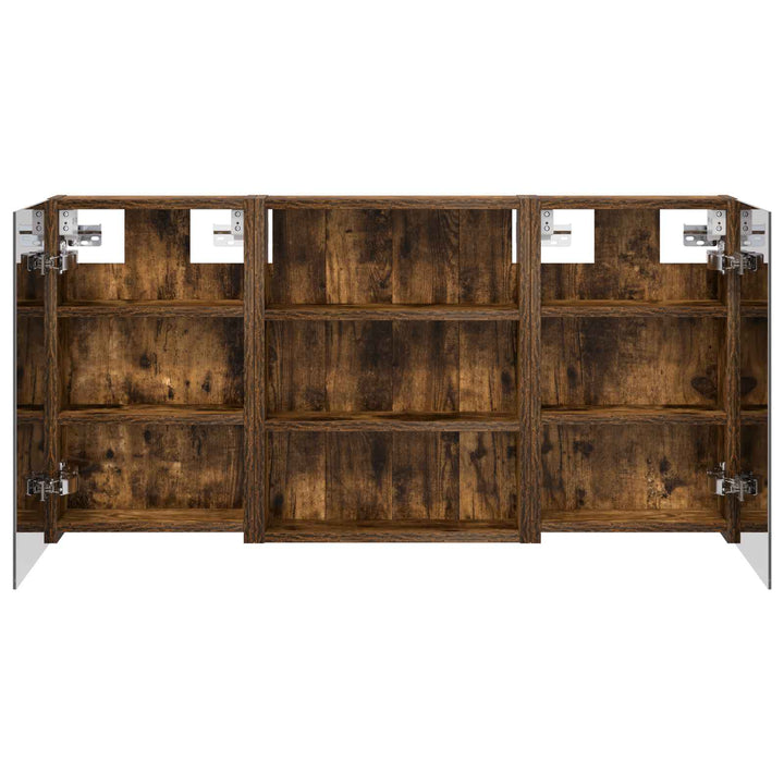 Badeværelsesskabsæt 3 pcs 100 x 10,5 x 50 cm Konstrueret træ