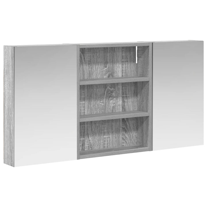 Badeværelsesskabsæt 3 pcs 100 x 10,5 x 50 cm Konstrueret træ