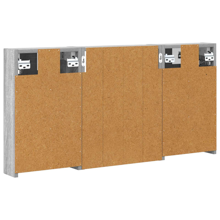 Badeværelsesskabsæt 3 pcs 100 x 10,5 x 50 cm Konstrueret træ