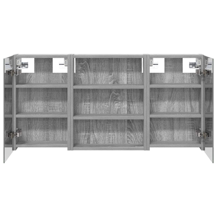 Badeværelsesskabsæt 3 pcs 100 x 10,5 x 50 cm Konstrueret træ