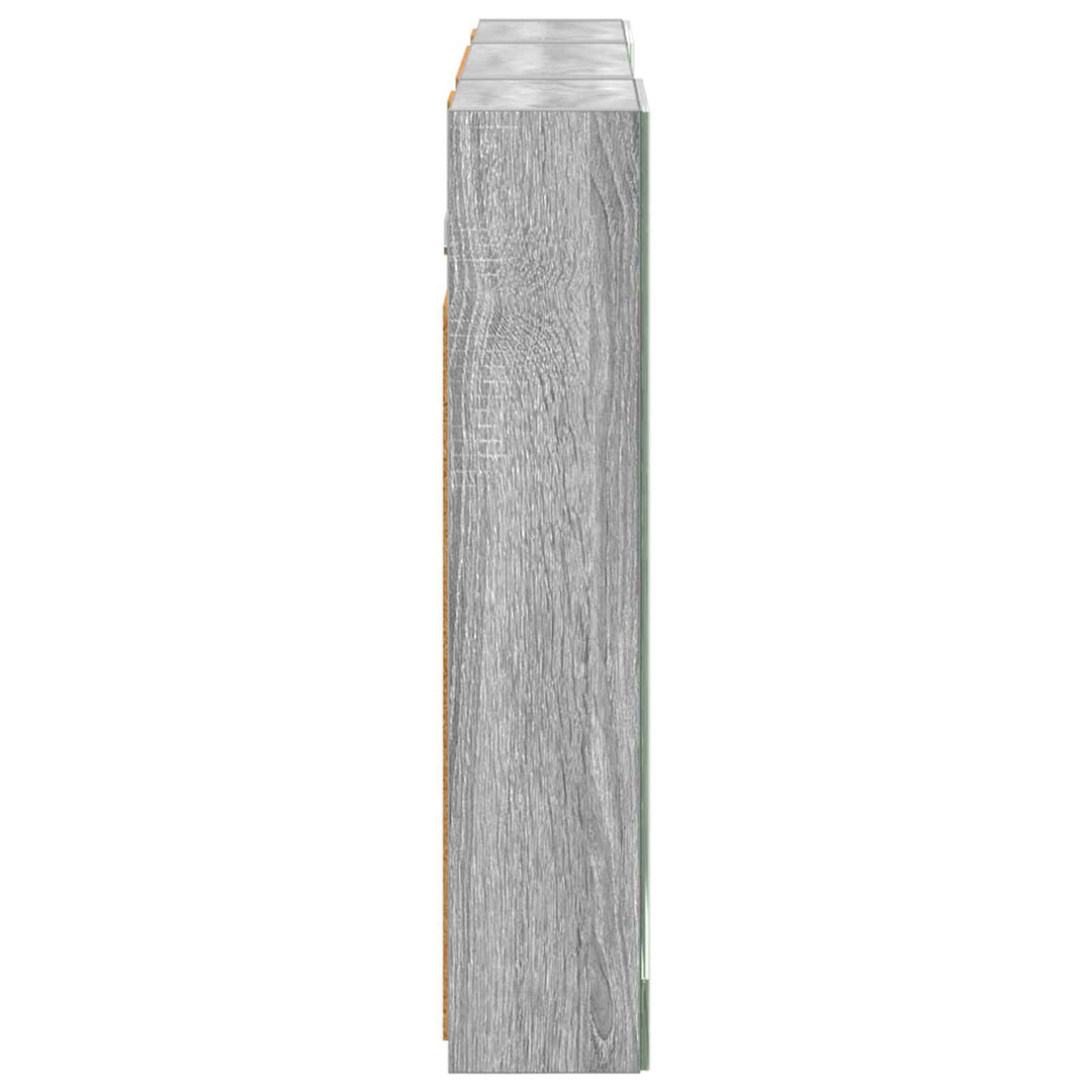 Badeværelsesskabsæt 3 pcs 100 x 10,5 x 50 cm Konstrueret træ