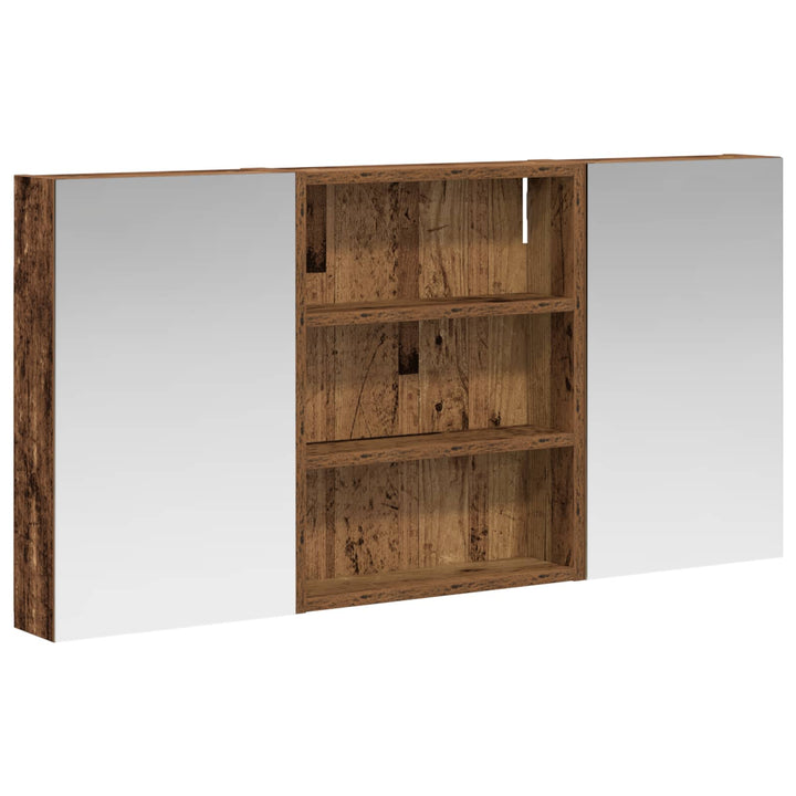 Badeværelsesskabsæt 3 pcs 100 x 10,5 x 50 cm Konstrueret træ
