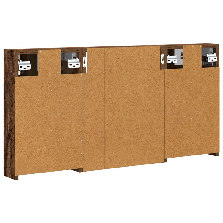 Badeværelsesskabsæt 3 pcs 100 x 10,5 x 50 cm Konstrueret træ
