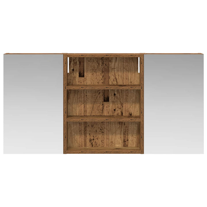 Badeværelsesskabsæt 3 pcs 100 x 10,5 x 50 cm Konstrueret træ