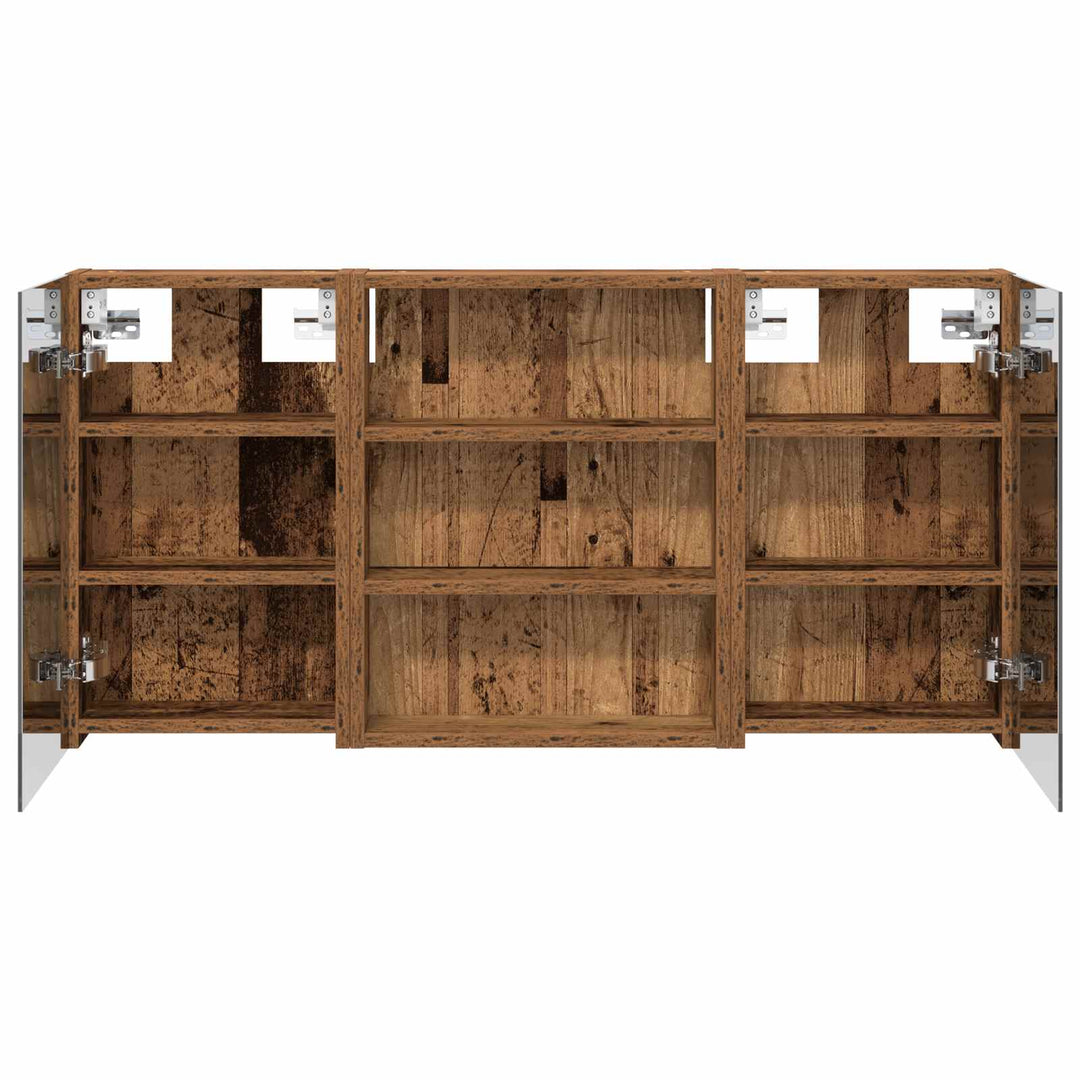 Badeværelsesskabsæt 3 pcs 100 x 10,5 x 50 cm Konstrueret træ