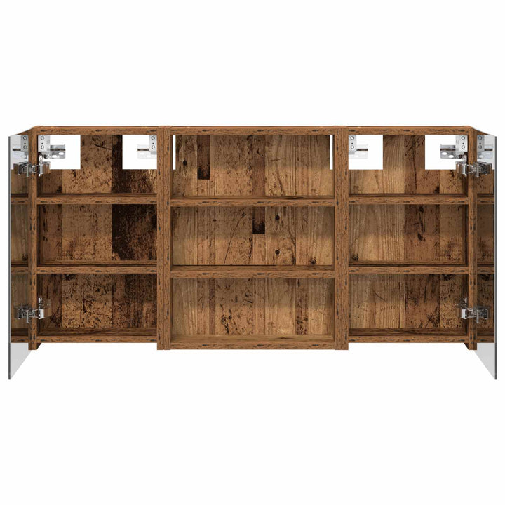 Badeværelsesskabsæt 3 pcs 100 x 10,5 x 50 cm Konstrueret træ