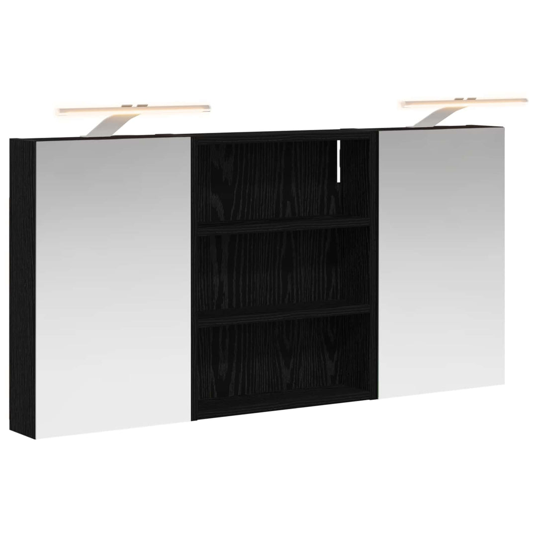 Badeværelsesskabsæt 3 pcs 100 x 10,5 x 50 cm Konstrueret træ