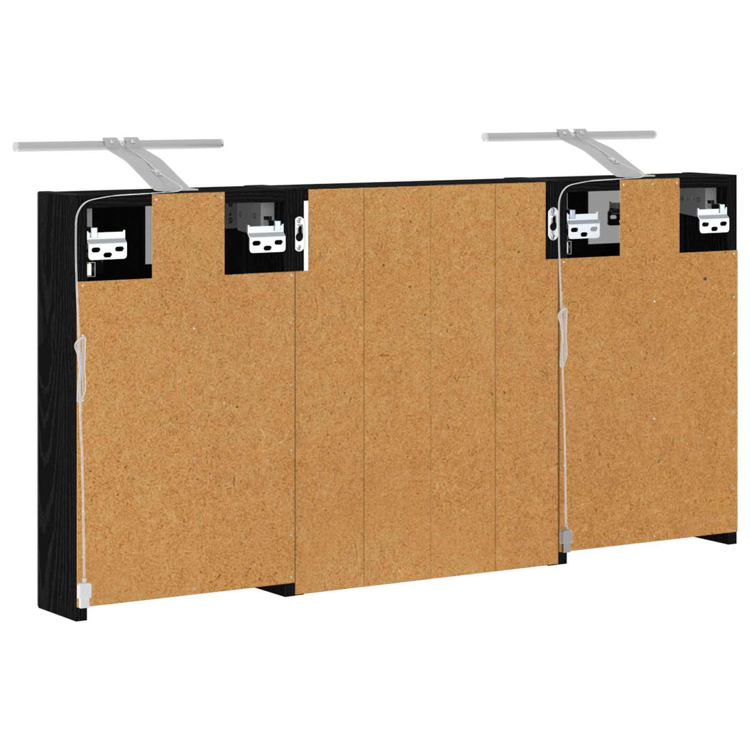 Badeværelsesskabsæt 3 pcs 100 x 10,5 x 50 cm Konstrueret træ