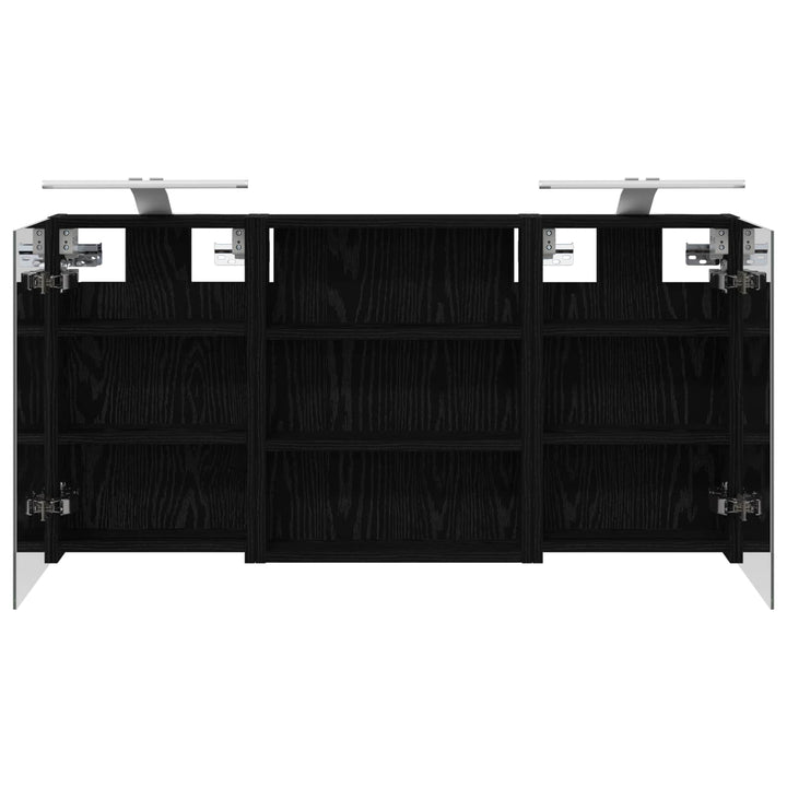 Badeværelsesskabsæt 3 pcs 100 x 10,5 x 50 cm Konstrueret træ
